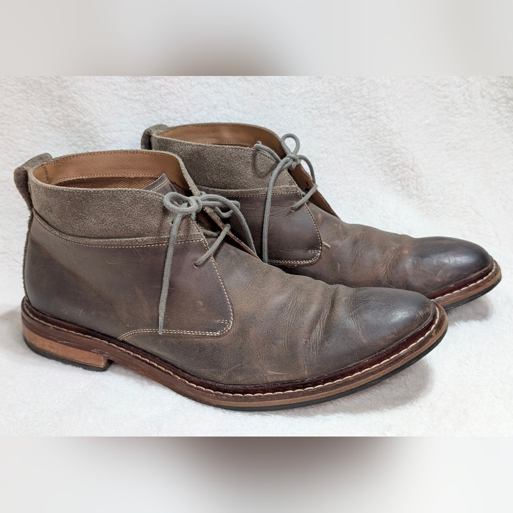 Cole Haan Men's 12 Williams Welt Brown Leather Chukka Ankle Boots